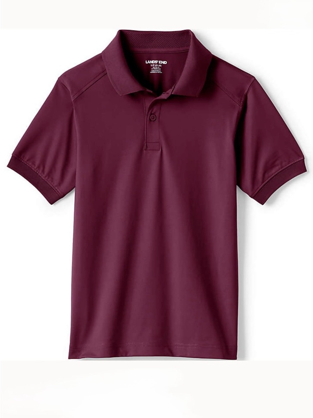 NWOT - Lands’ End Rapid Dry Polo (Burgundy) Size 7